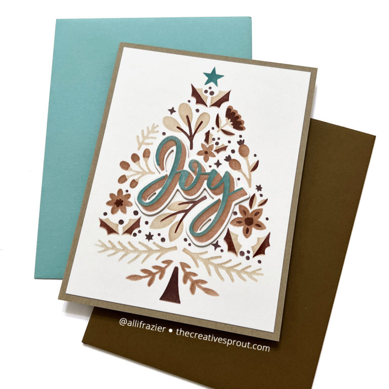 Masculine Holiday Cards with Layering Stencils