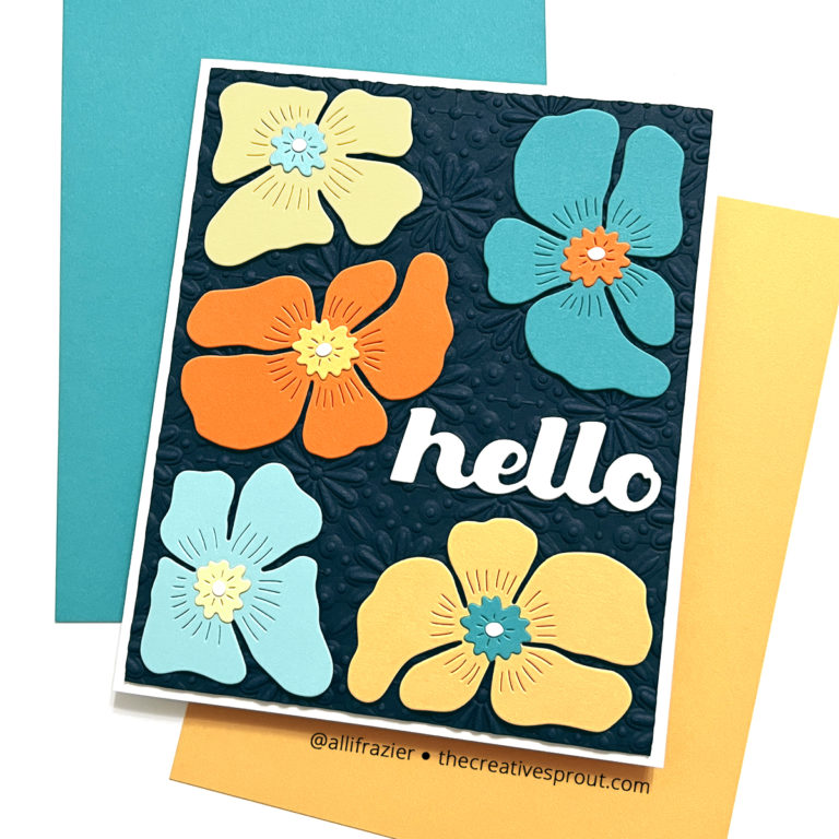 Floral Die Cut Card Layouts