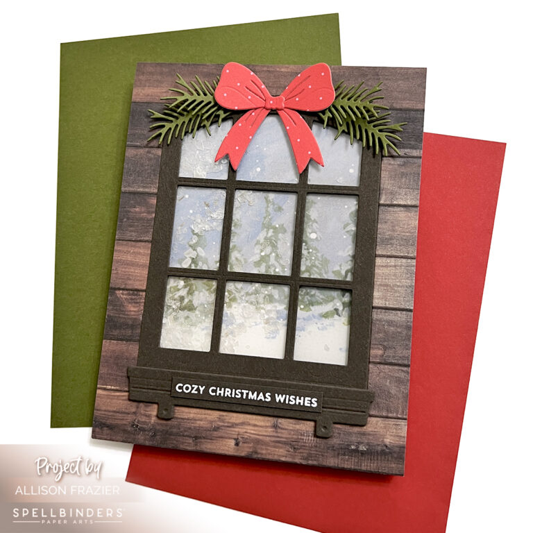 Window Scenes And Shaker Cards With Patterned Paper