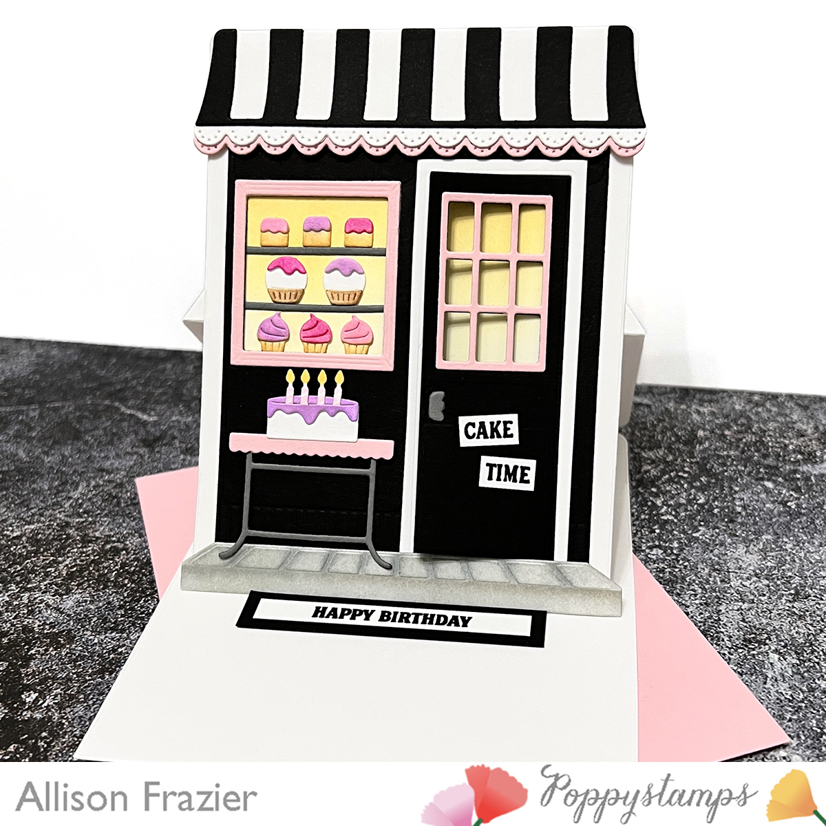 Vintage Pastry Shoppe Pop Up Easel Card