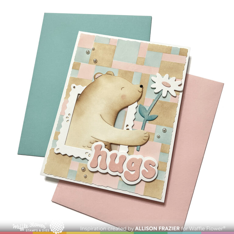 Waffle Flower Patchwork Stencil – Two Ways